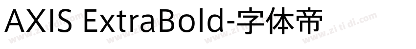 AXIS ExtraBold字体转换